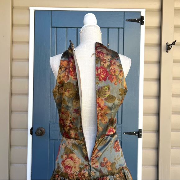 Vintage Virgo 80’s Multicolor Floral High Low Dress Women’s Size 6 - Picture 5 of 11